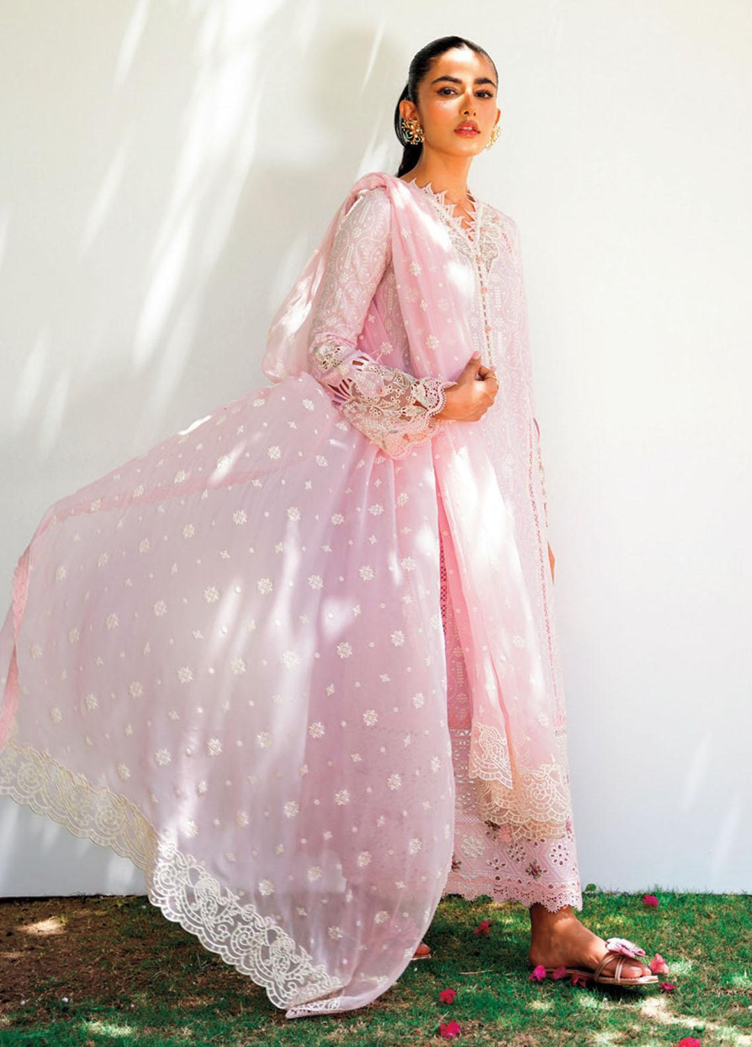 Qlinekari By Qalamkar Embroidered Chikankari Suits Unstitched 3 Piece QLM23QL RT-01 Elena - Summer Collection