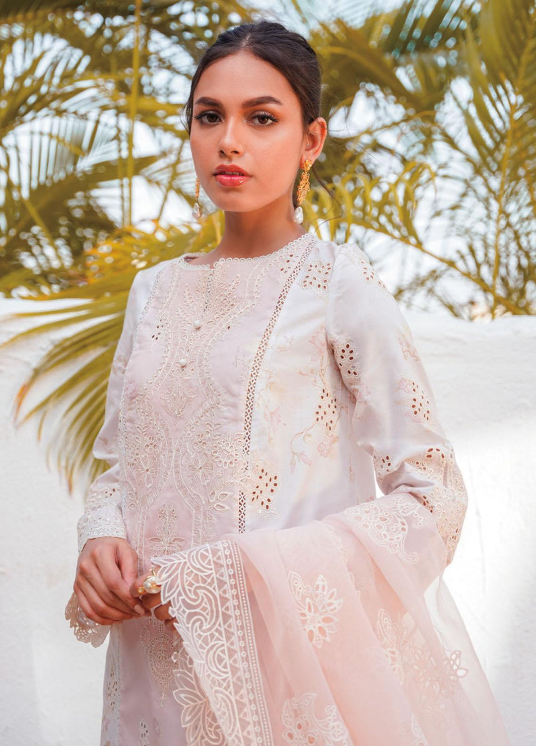Qlinekari By Qalamkar Embroidered Chikankari Suits Unstitched 3 Piece QLM23QL RT-02 Eliza - Summer Collection
