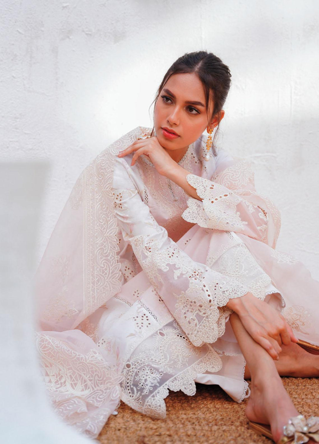 Qlinekari By Qalamkar Embroidered Chikankari Suits Unstitched 3 Piece QLM23QL RT-02 Eliza - Summer Collection