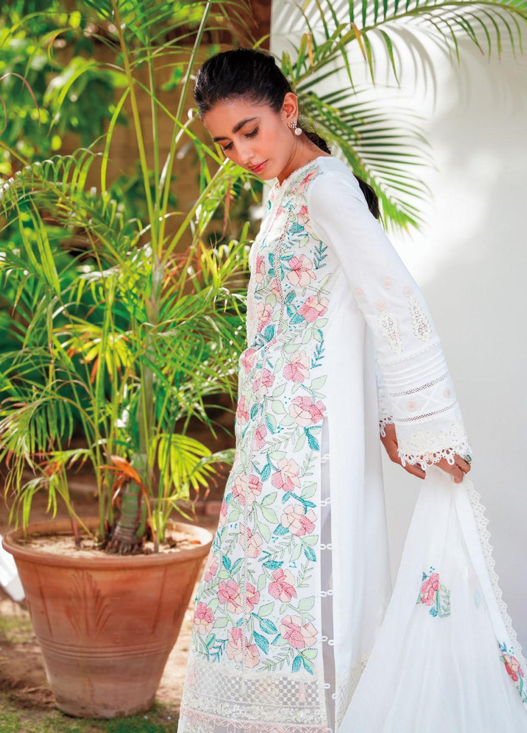 Qlinekari By Qalamkar Embroidered Chikankari Suits Unstitched 3 Piece QLM23QL RT-06 Amari - Summer Collection