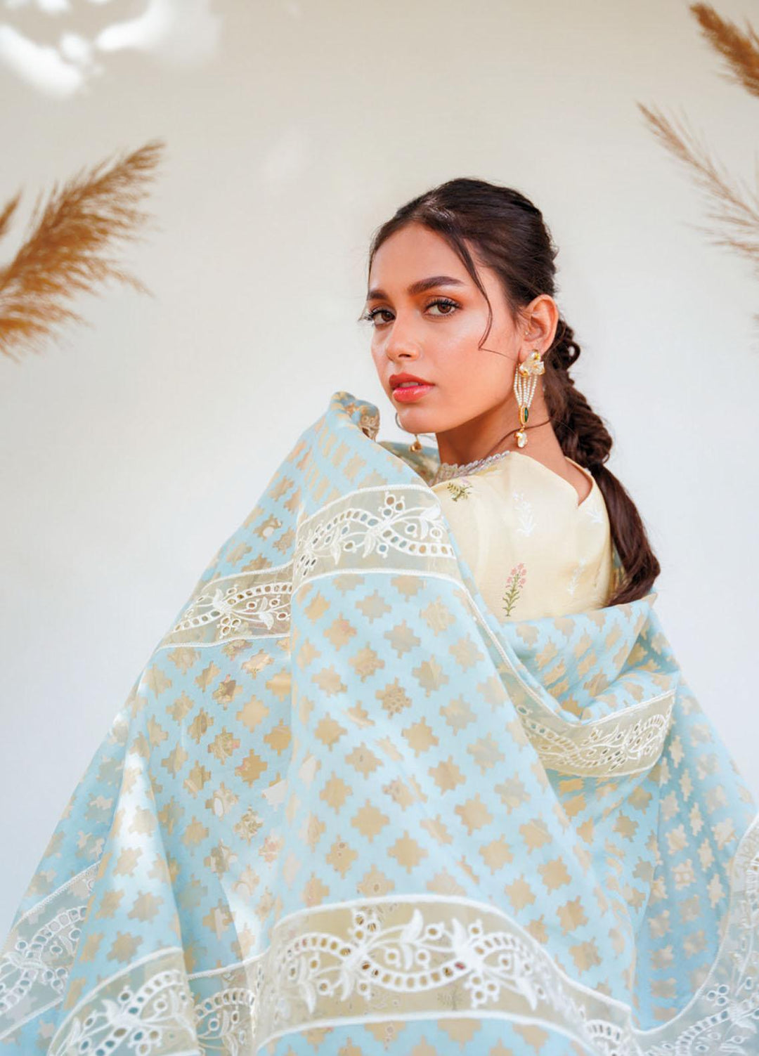 Qlinekari By Qalamkar Embroidered Chikankari Suits Unstitched 3 Piece QLM23QL RT-12 Ryan - Summer Collection