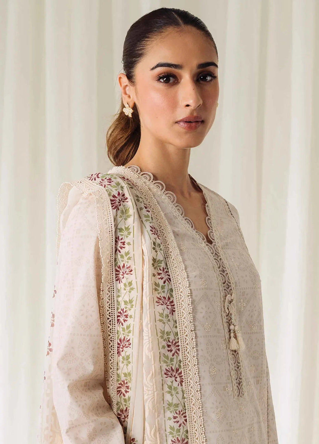 Qprintrs By Qalamkar Embroidered Lawn Suit Unstitched 3 Piece QLM24QP AR-02 Elea - Summer Collection