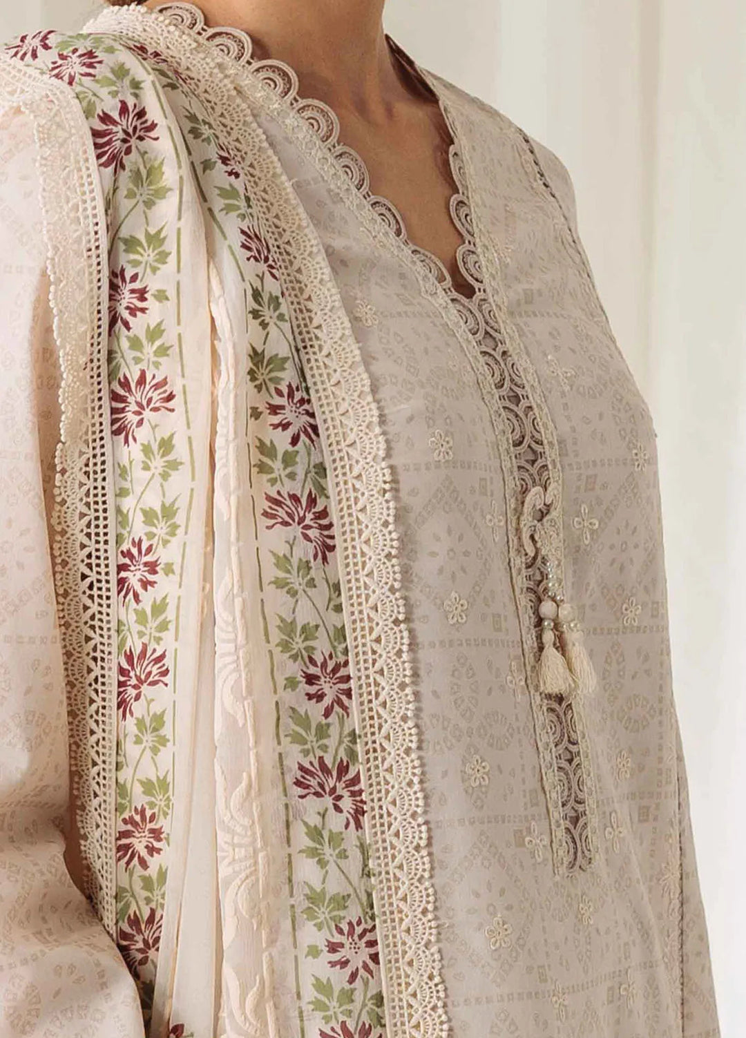 Qprintrs By Qalamkar Embroidered Lawn Suit Unstitched 3 Piece QLM24QP AR-02 Elea - Summer Collection