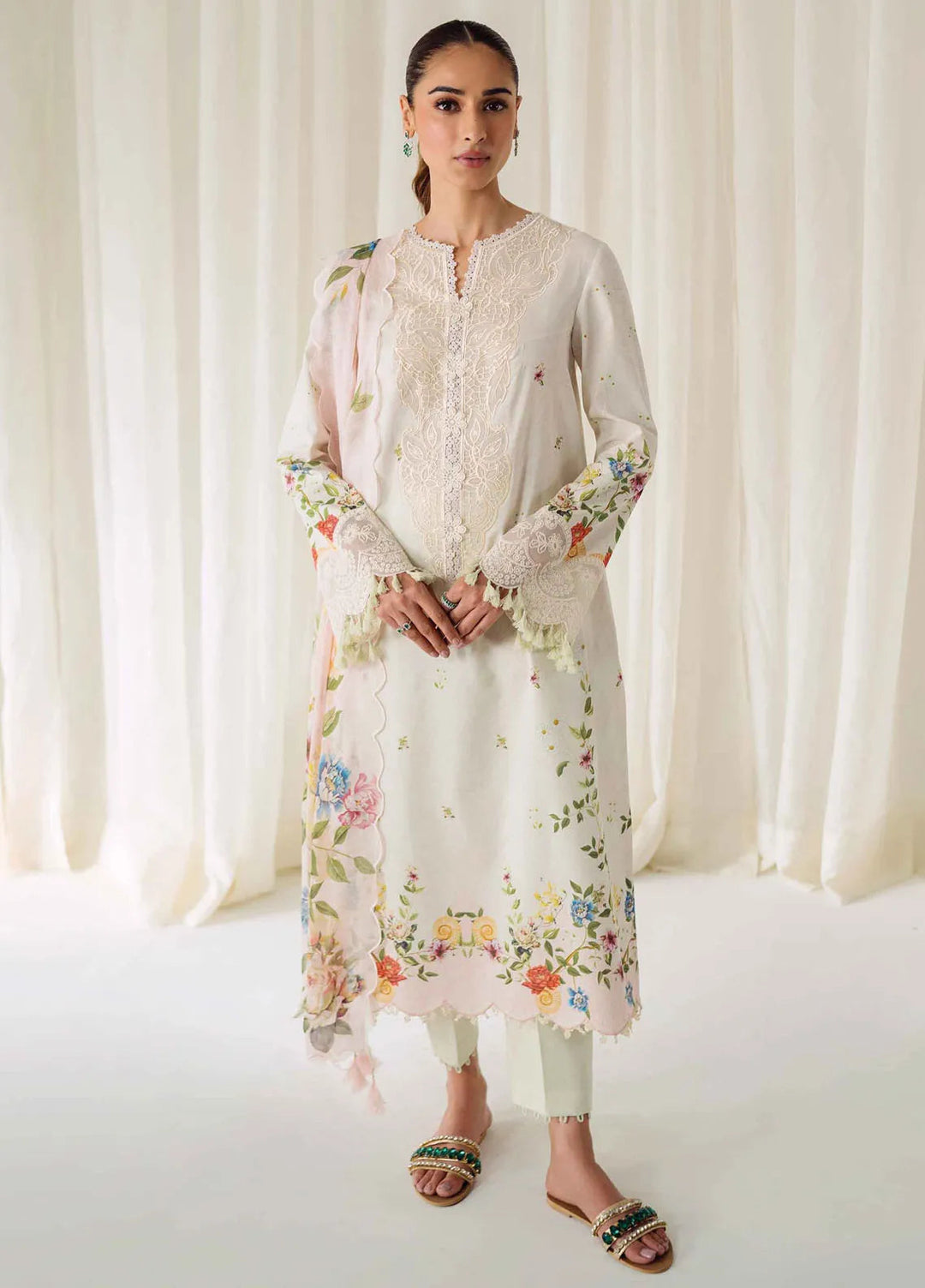 Qprintrs By Qalamkar Embroidered Lawn Suit Unstitched 3 Piece QLM24QP AR-03 Jose - Summer Collection