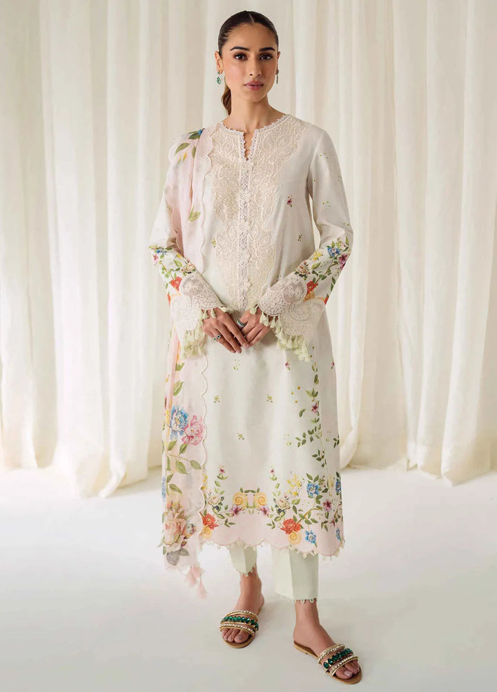 Qprintrs By Qalamkar Embroidered Lawn Suit Unstitched 3 Piece QLM24QP AR-03 Jose - Summer Collection