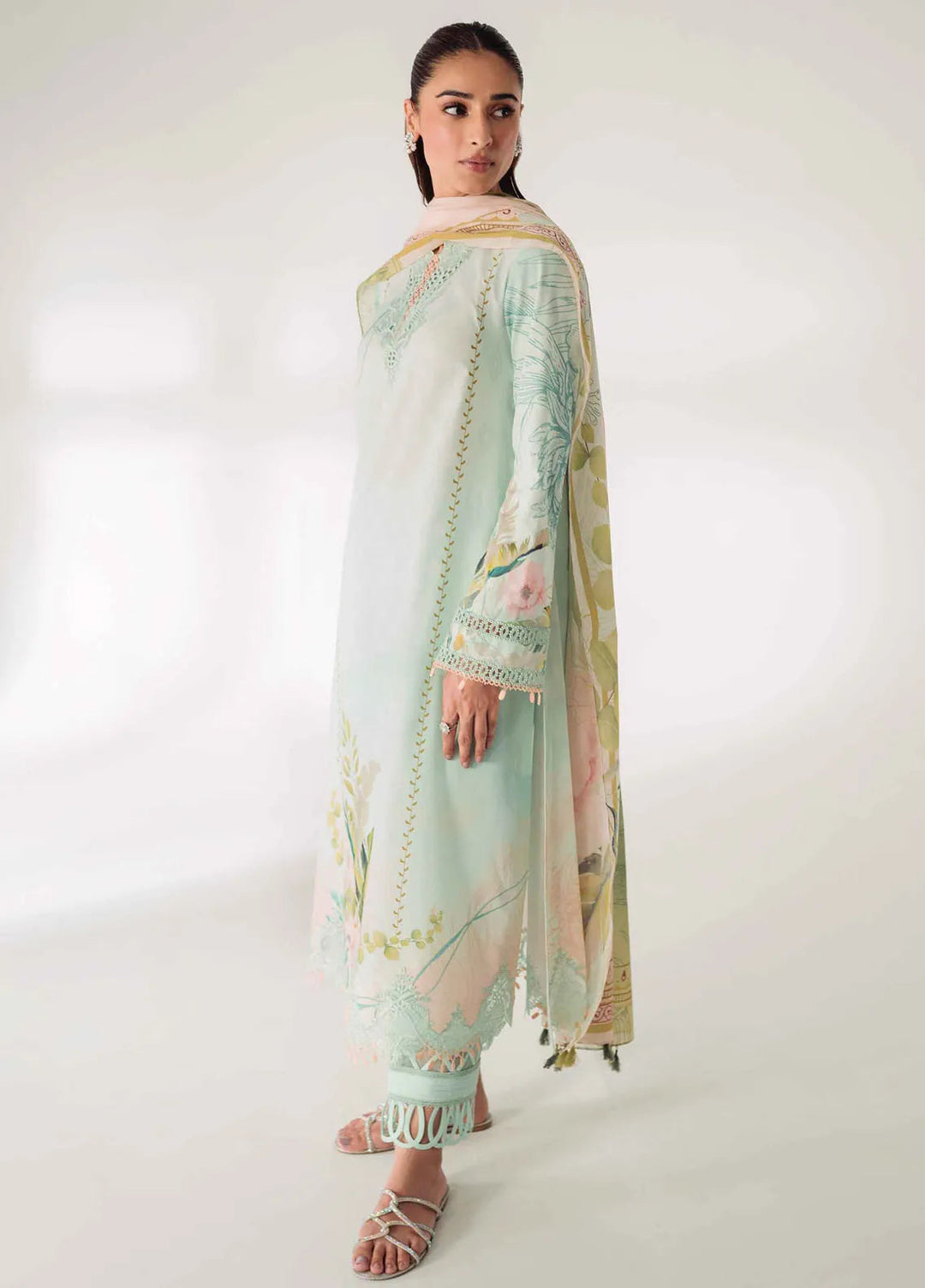 Qprintrs By Qalamkar Embroidered Lawn Suit Unstitched 3 Piece QLM24QP AR-04 Nella - Summer Collection
