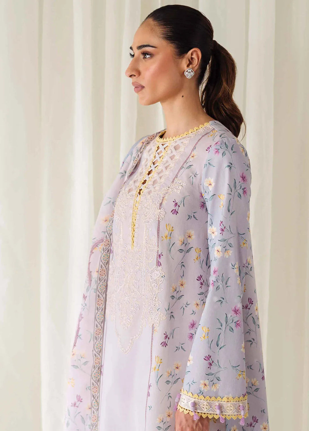 Qprintrs By Qalamkar Embroidered Lawn Suit Unstitched 3 Piece QLM24QP AR-06 Orane - Summer Collection
