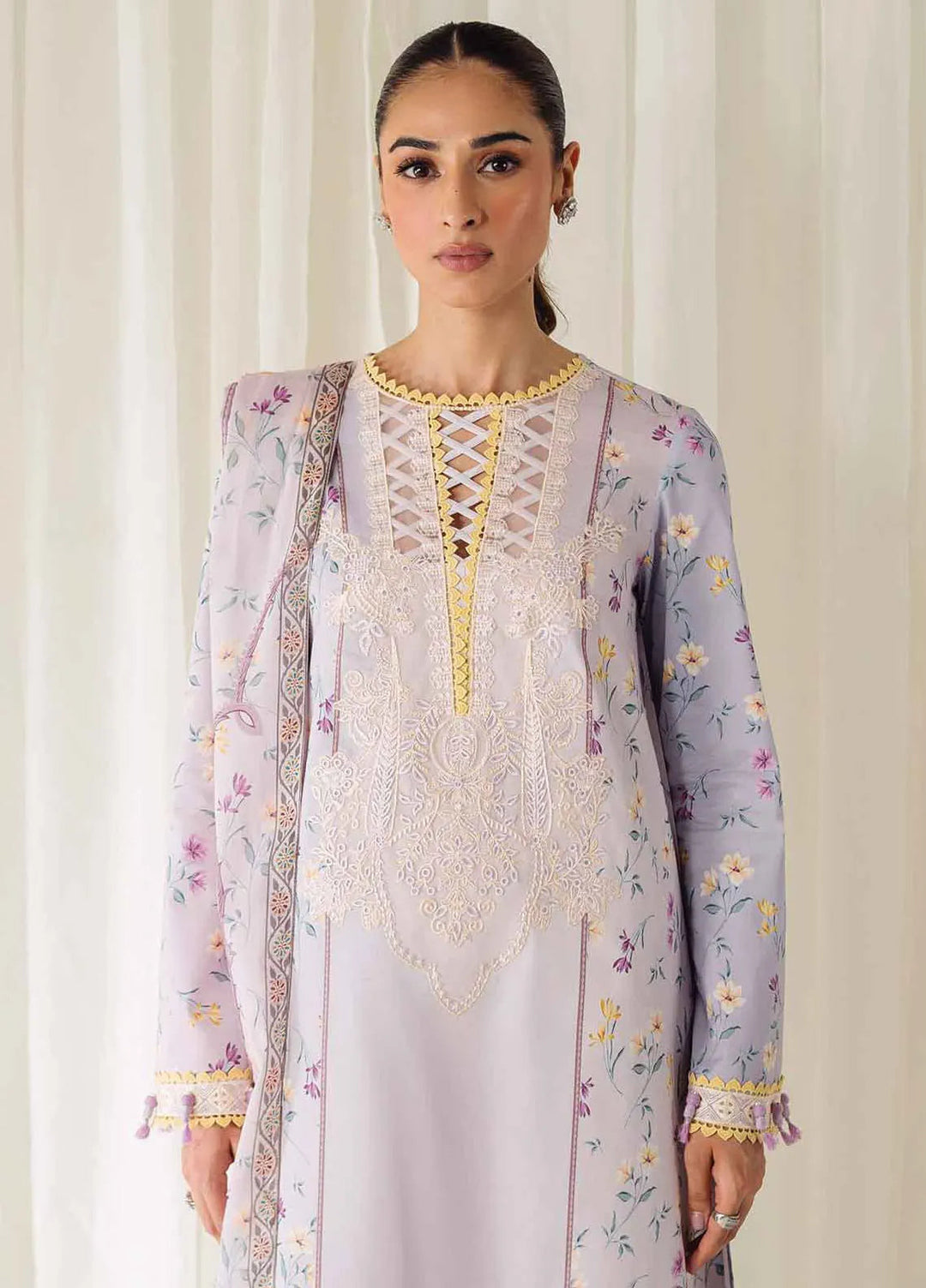 Qprintrs By Qalamkar Embroidered Lawn Suit Unstitched 3 Piece QLM24QP AR-06 Orane - Summer Collection