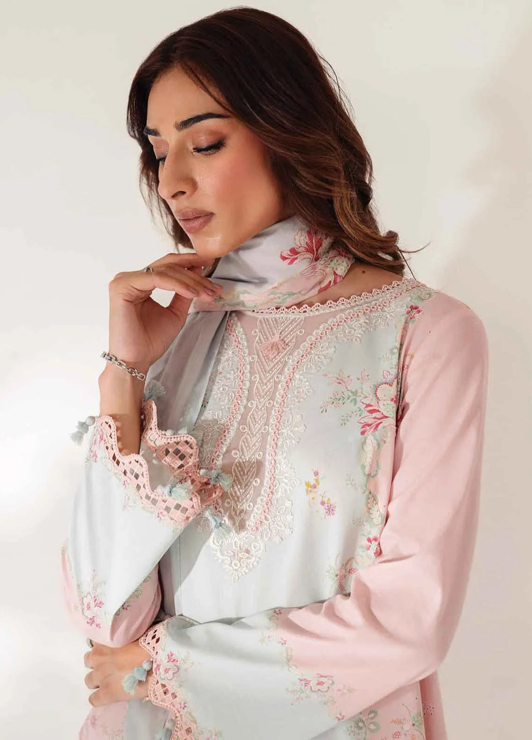 Qprintrs By Qalamkar Embroidered Lawn Suit Unstitched 3 Piece QLM24QP AR-07 Sabine - Summer Collection