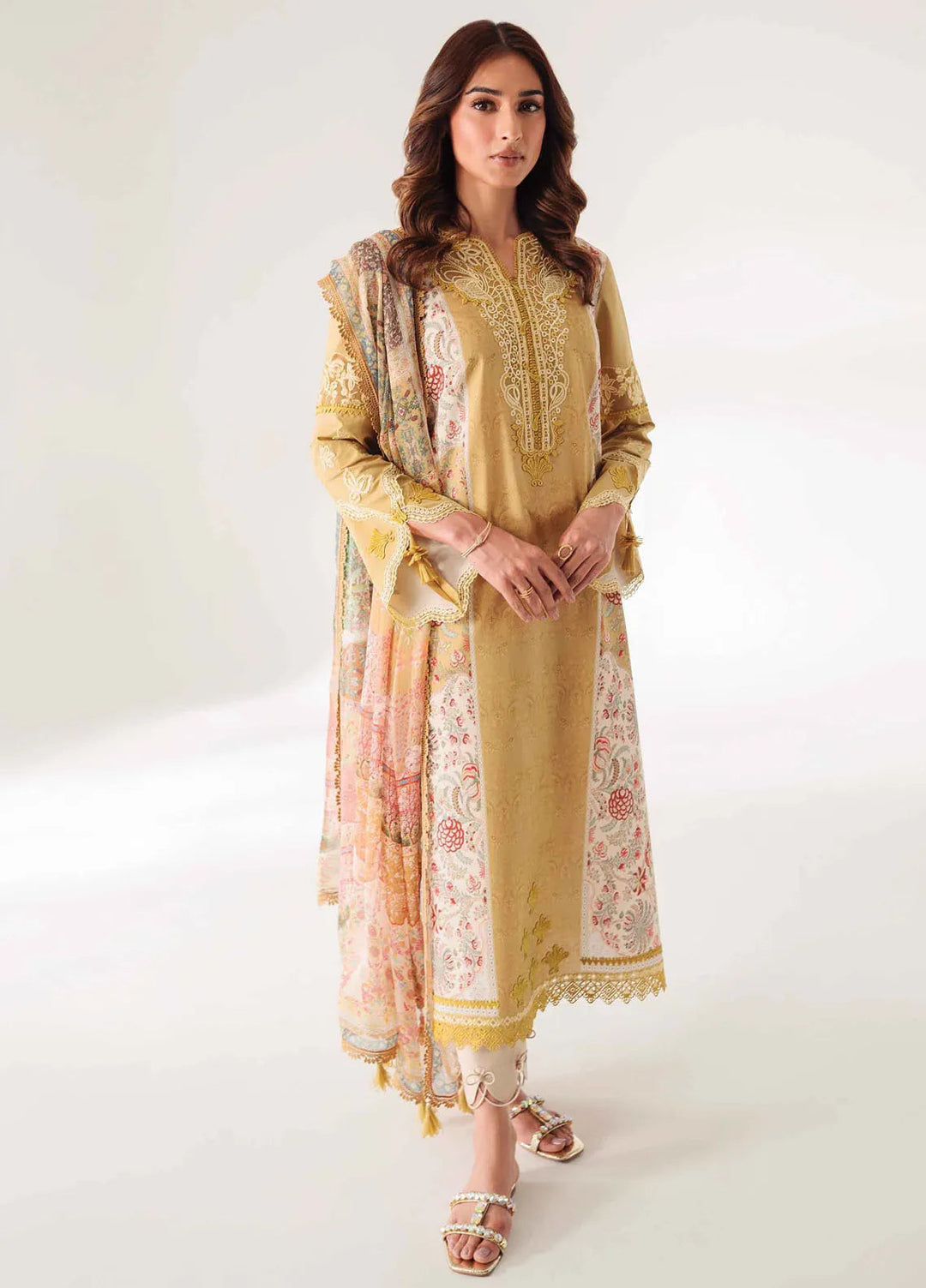 Qprintrs By Qalamkar Embroidered Lawn Suit Unstitched 3 Piece QLM24QP AR-08 Anais - Summer Collection