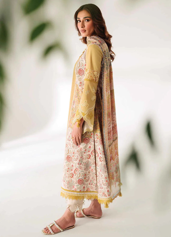 Qprintrs By Qalamkar Embroidered Lawn Suit Unstitched 3 Piece QLM24QP AR-08 Anais - Summer Collection