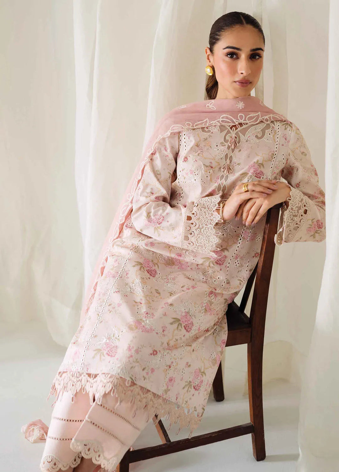 Qprintrs By Qalamkar Embroidered Lawn Suit Unstitched 3 Piece QLM24QP AR-10 Helene - Summer Collection