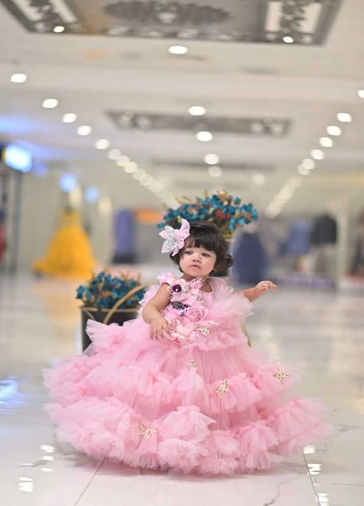 Qurratulain Saqib Pret Embroidered Shirt Barbie Frock