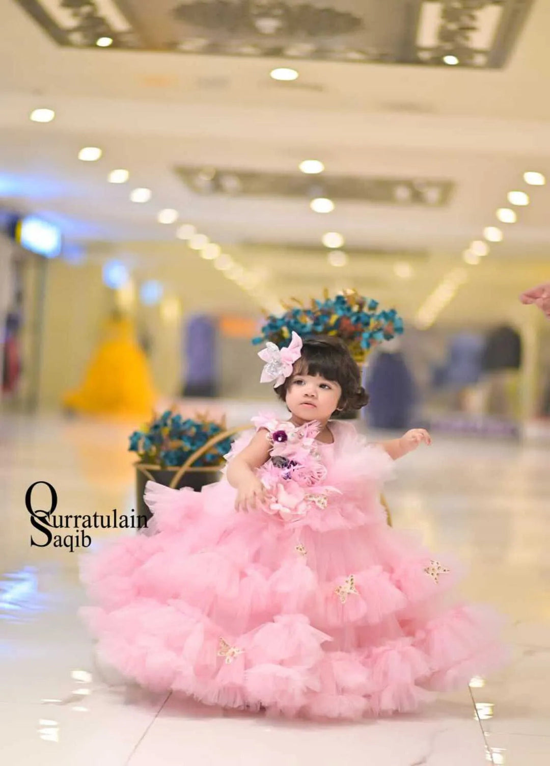 Qurratulain Saqib Pret Embroidered Shirt Barbie Frock
