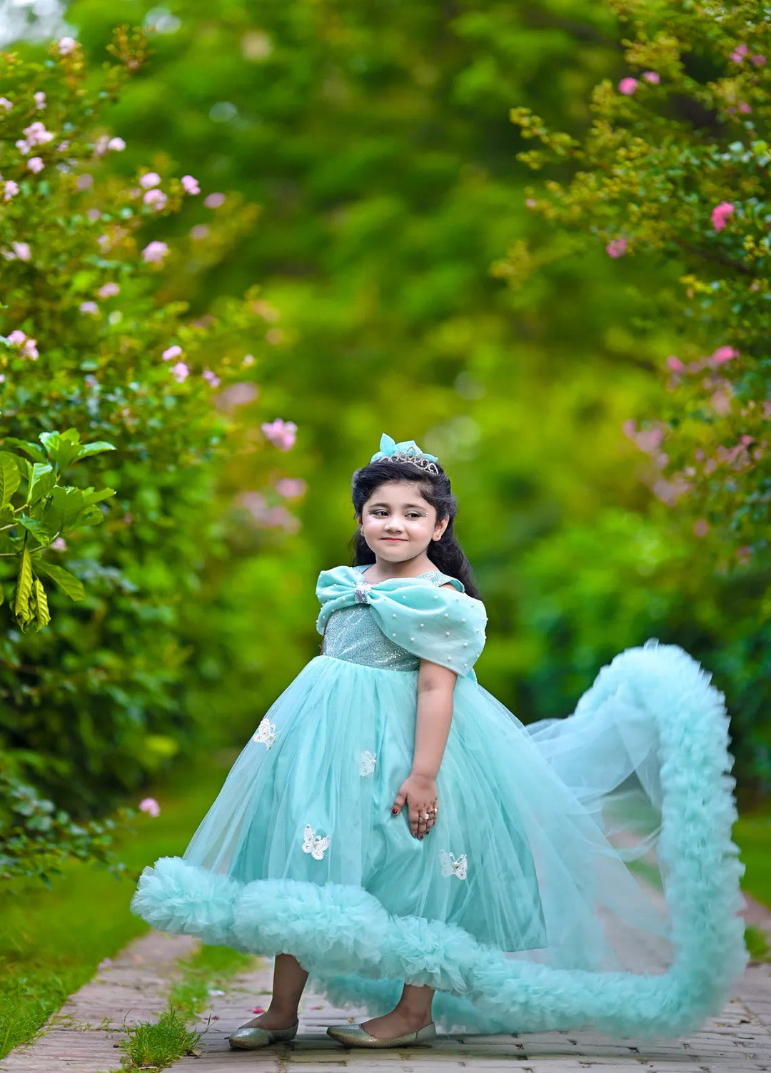 Qurratulain Saqib Pret Embroidered Shirt Butterfly Queen