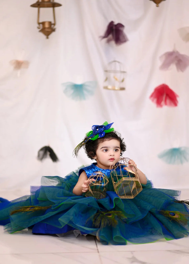 Qurratulain Saqib Pret Embroidered Shirt Peacock