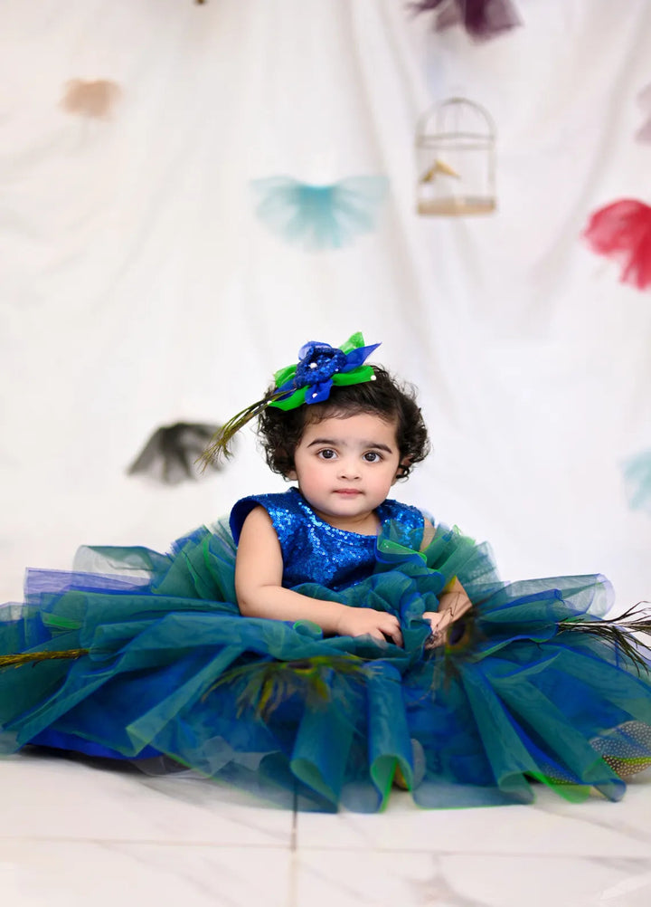 Qurratulain Saqib Pret Embroidered Shirt Peacock