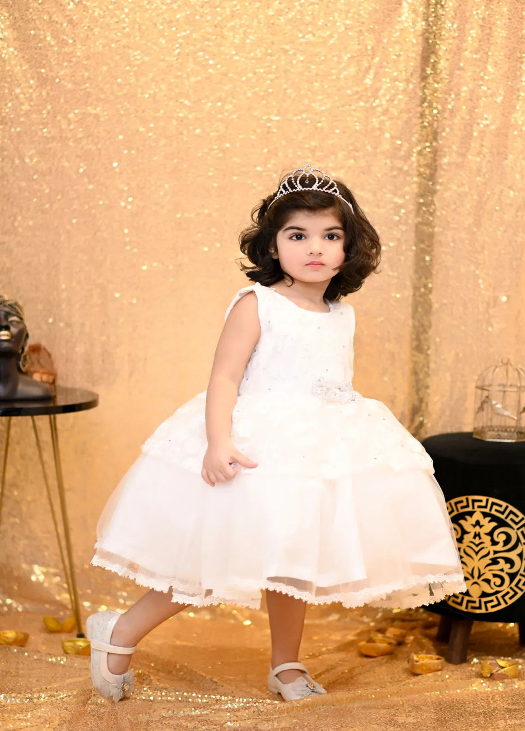 Qurratulain Saqib Pret Embroidered Shirt White Pozzy