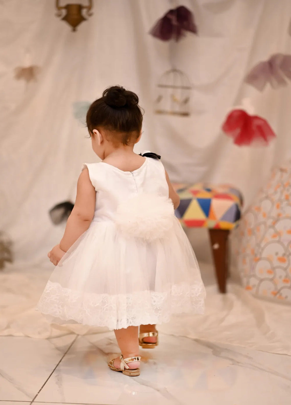 Qurratulain Saqib Pret Embroidered Shirt White Snow
