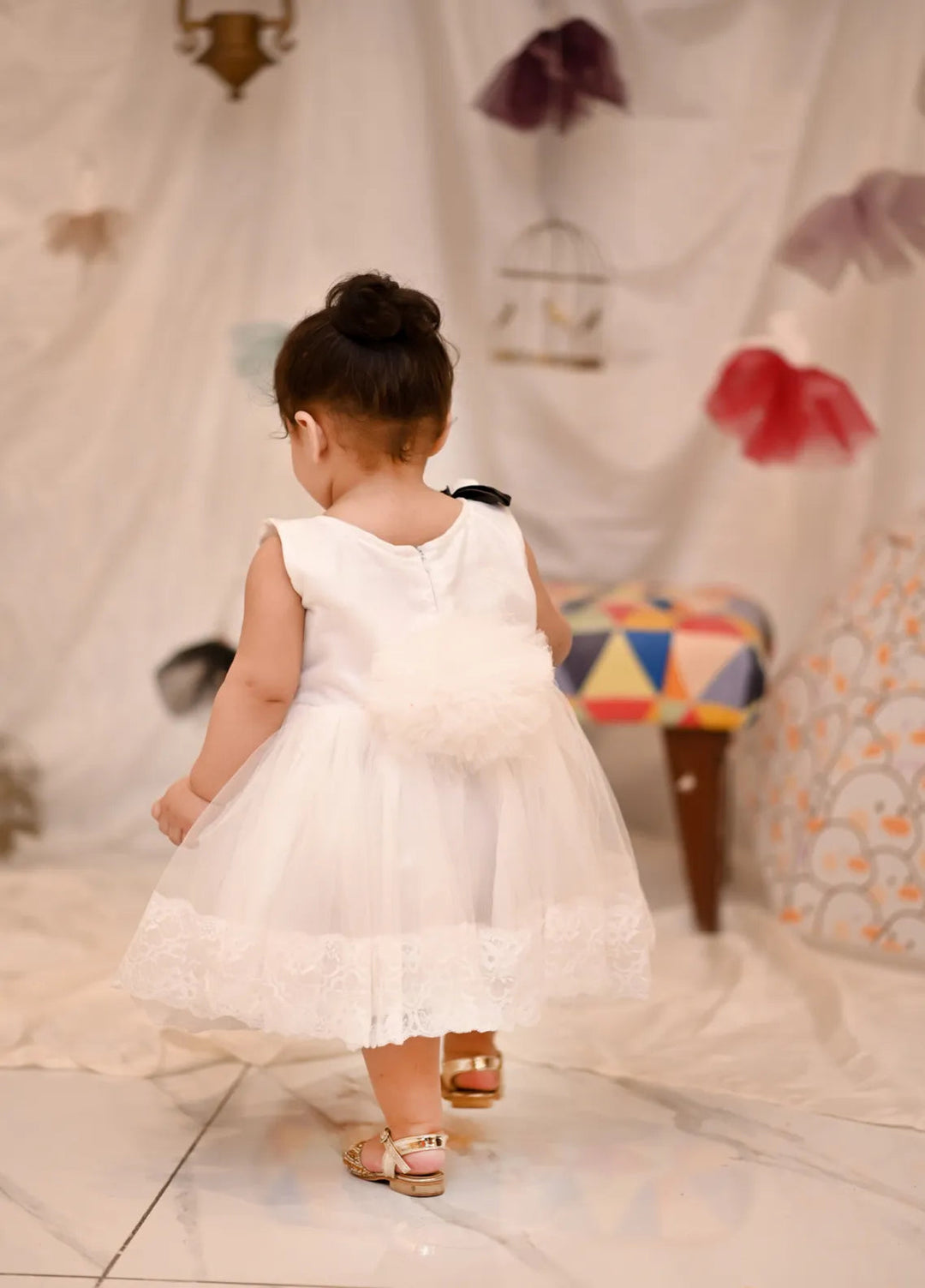 Qurratulain Saqib Pret Embroidered Shirt White Snow