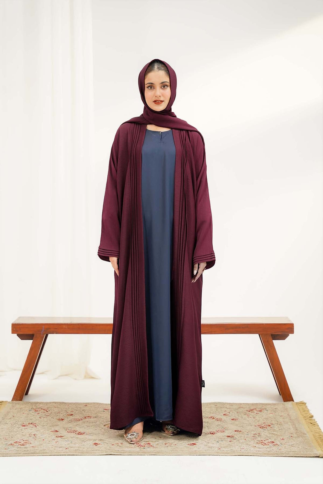 Divinely Crafted Abaya Casual Crepe 1 Piece Rumman Abaya | Solid