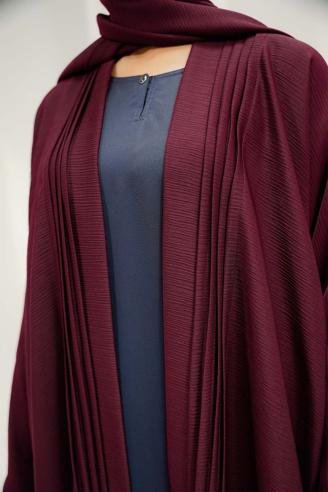 Divinely Crafted Abaya Casual Crepe 1 Piece Rumman Abaya | Solid