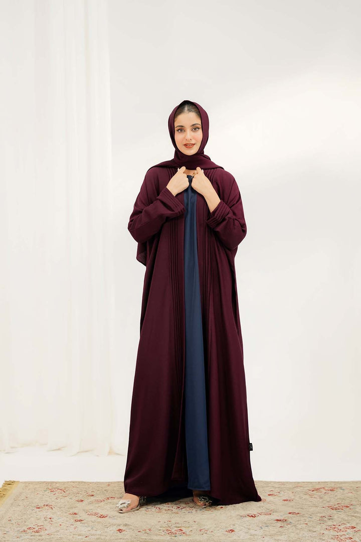Divinely Crafted Abaya Casual Crepe 1 Piece Rumman Abaya | Solid