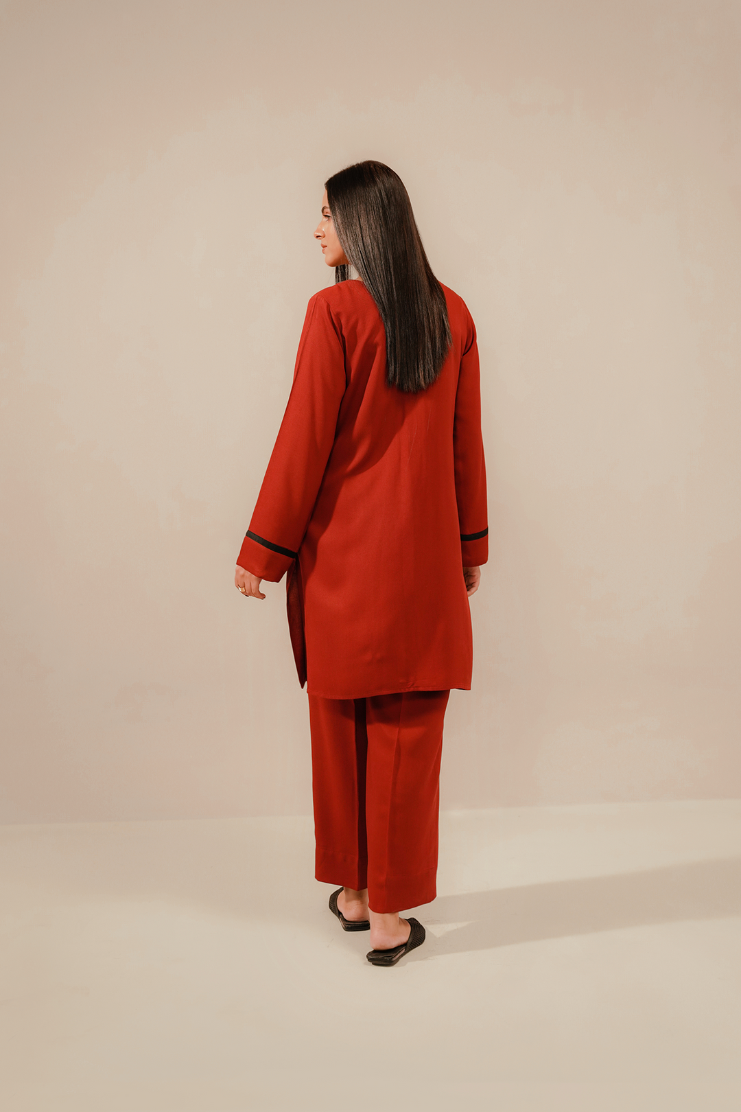 Divinely Crafted Pret Embroidered Corduroy 2 Piece Ruby