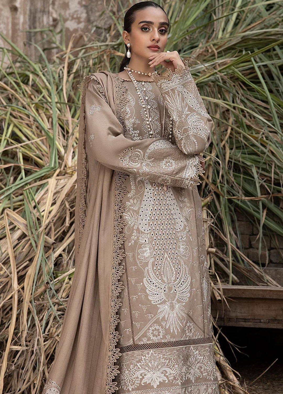 Raahi By Izel Embroidered Fiber Suits Unstitched 3 Piece IZL23RH Dastak - Winter Collection