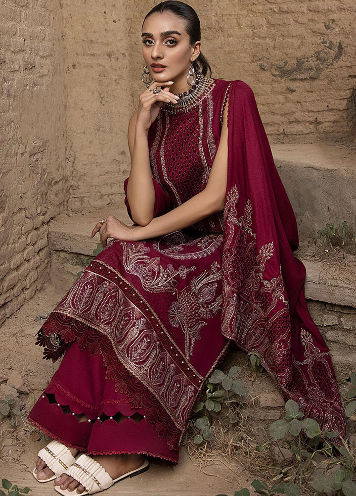 Raahi By Izel Embroidered Fiber Suits Unstitched 3 Piece IZL23RH Haya - Winter Collection