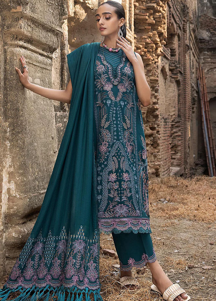 Raahi By Izel Embroidered Fiber Suits Unstitched 3 Piece IZL23RH Mahru - Winter Collection