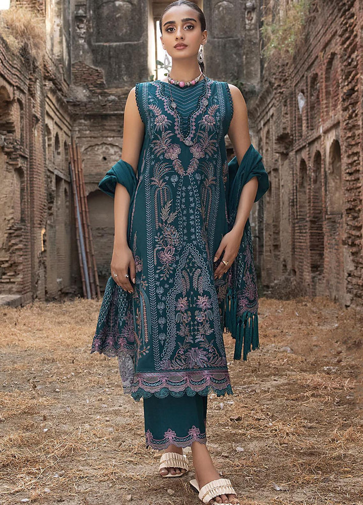Raahi By Izel Embroidered Fiber Suits Unstitched 3 Piece IZL23RH Mahru - Winter Collection