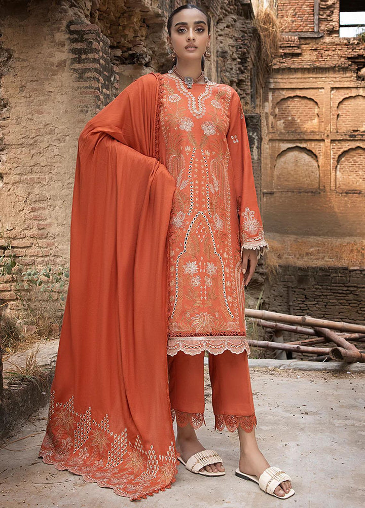 Raahi By Izel Embroidered Fiber Suits Unstitched 3 Piece IZL23RH Maya - Winter Collection