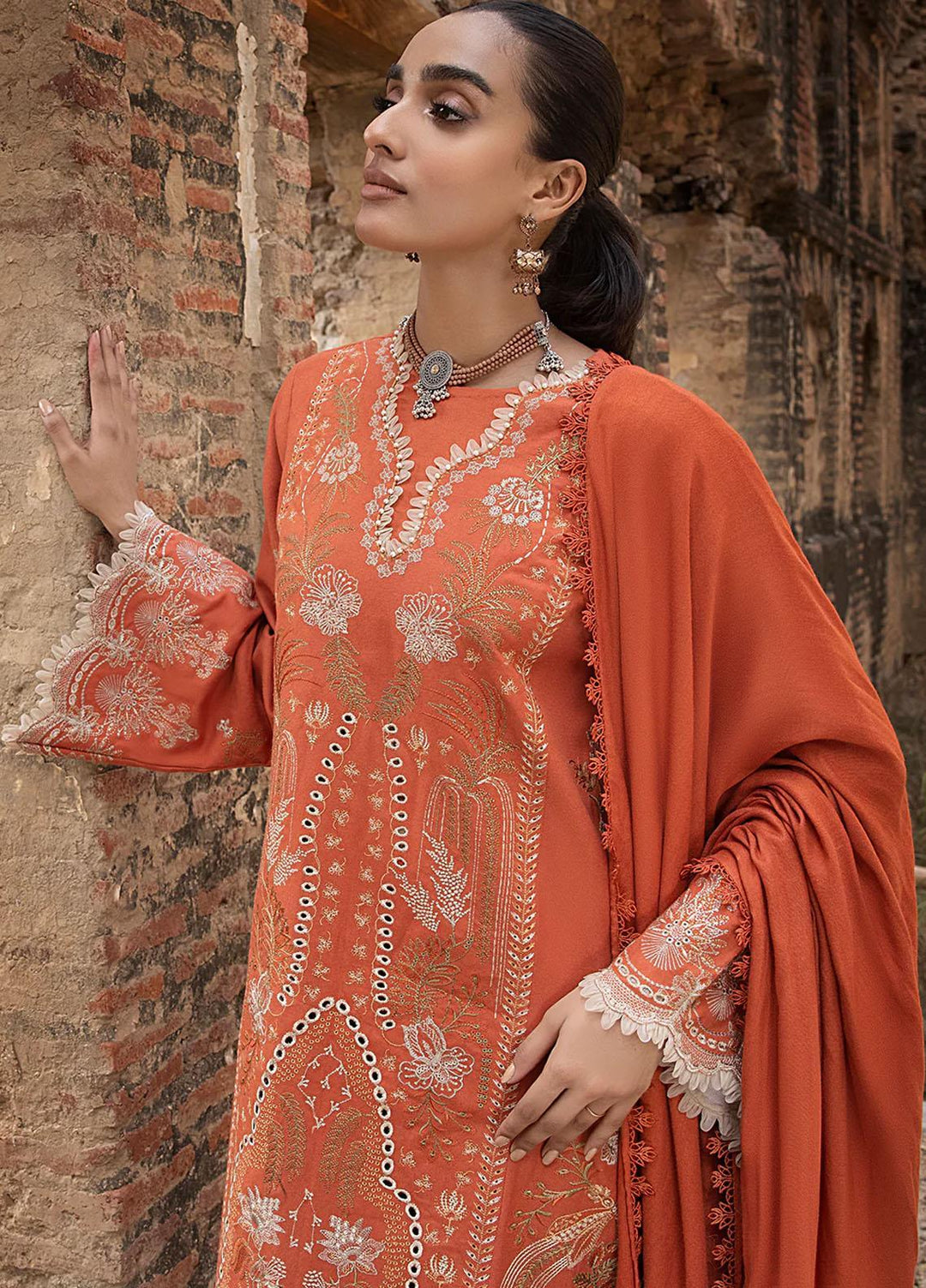 Raahi By Izel Embroidered Fiber Suits Unstitched 3 Piece IZL23RH Maya - Winter Collection