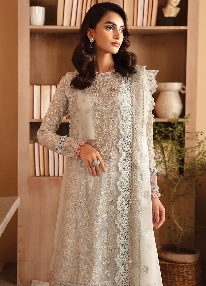 Raahi By Xenia Embroidered Chiffon Suit Unstitched 3 Piece ZE24R D-02 Sylvan - Formal Collection