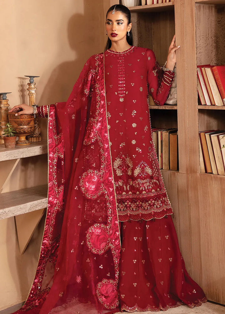 Raahi By Xenia Embroidered Chiffon Suit Unstitched 3 Piece ZE24R D-04 Aurore - Formal Collection