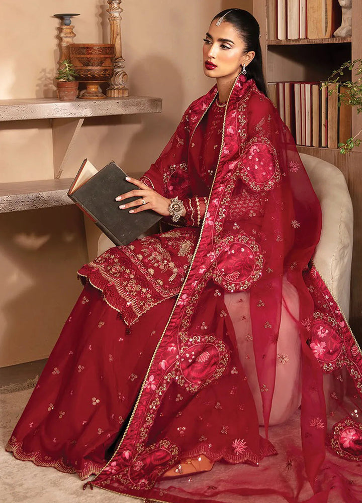 Raahi By Xenia Embroidered Chiffon Suit Unstitched 3 Piece ZE24R D-04 Aurore - Formal Collection