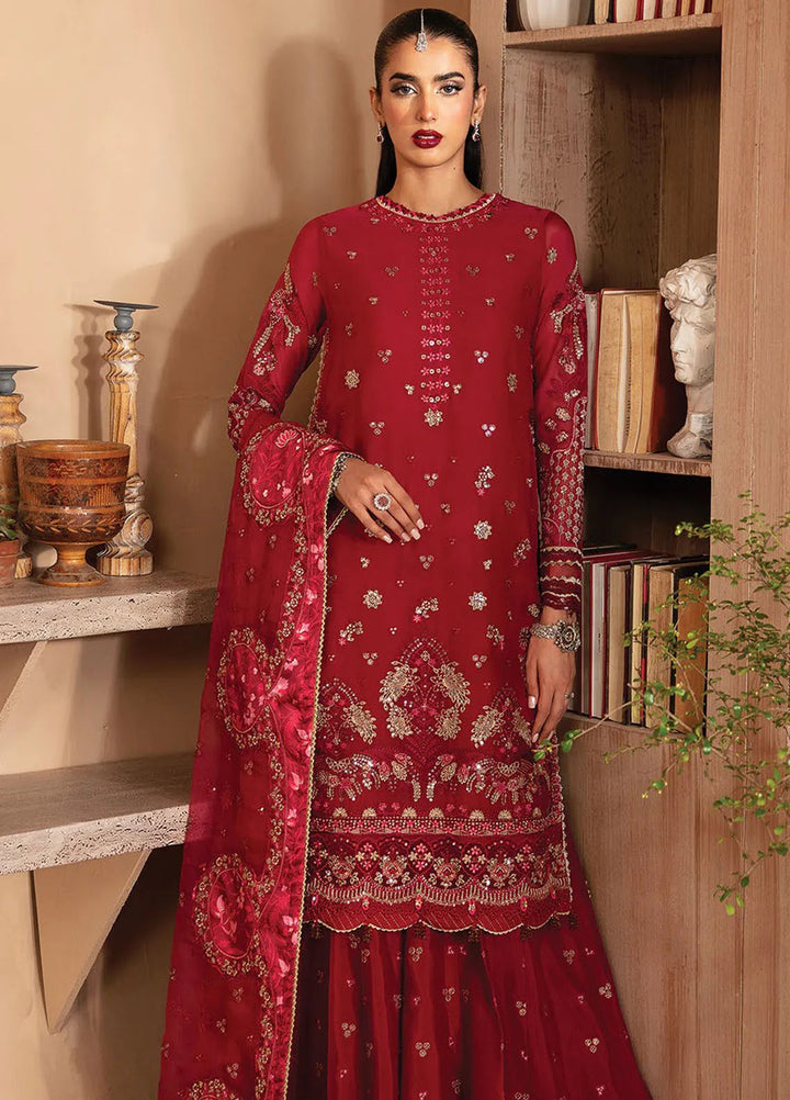 Raahi By Xenia Embroidered Chiffon Suit Unstitched 3 Piece ZE24R D-04 Aurore - Formal Collection
