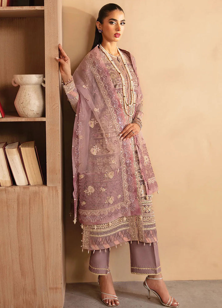 Raahi By Xenia Embroidered Chiffon Suit Unstitched 3 Piece ZE24R D-06 Avasa - Formal Collection