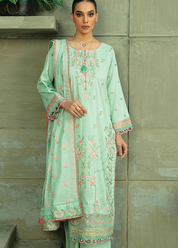 Raaya by Rang Rasiya Embroidered Lawn Suits Unstitched 3 Piece RY22CL D-06 CARMINE - Summer Collection