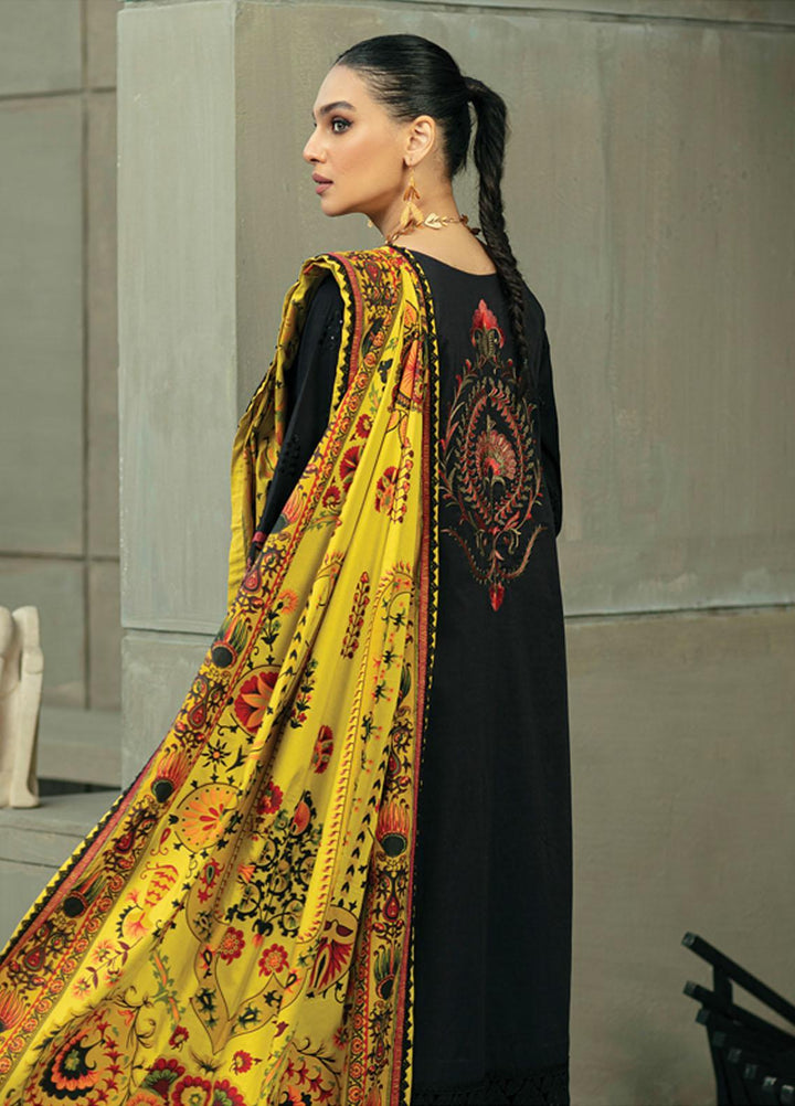 Raaya by Rang Rasiya Embroidered Lawn Suits Unstitched 3 Piece RY22CL D-07 EBONY - Summer Collection