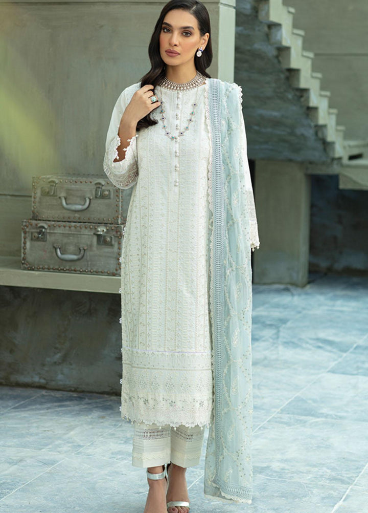 Raaya by Rang Rasiya Embroidered Lawn Suits Unstitched 3 Piece RY22CL D-10 BIANCA - Summer Collection