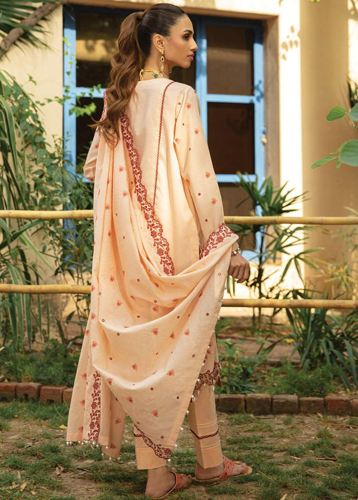 Raaya by Rang Rasiya Embroidered Lawn Suits Unstitched 3 Piece RRR22E D-7 Creme Bouquet - Eid Collection