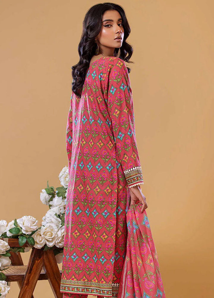 Rabea By Shariq Textile Printed Lawn Suit Unstitched 3 Piece SQT24R ST 10 - Summer Collection