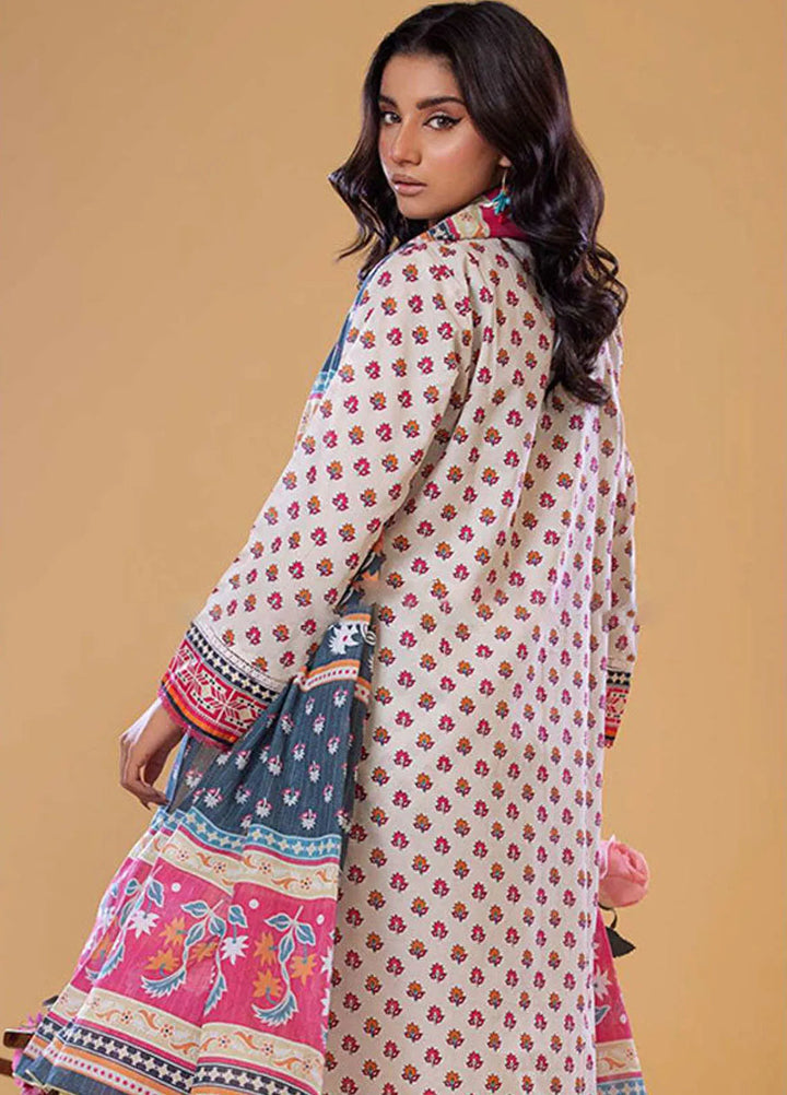 Rabea By Shariq Textile Printed Lawn Suit Unstitched 3 Piece SQT24R ST 2 - Summer Collection