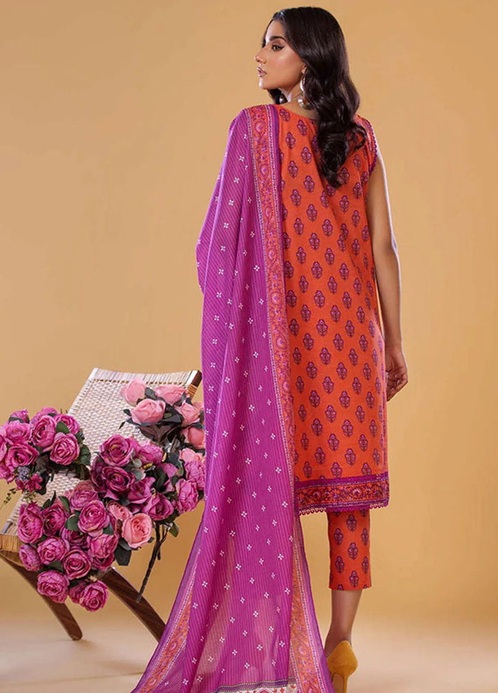 Rabea By Shariq Textile Printed Lawn Suit Unstitched 3 Piece SQT24R ST 4 - Summer Collection
