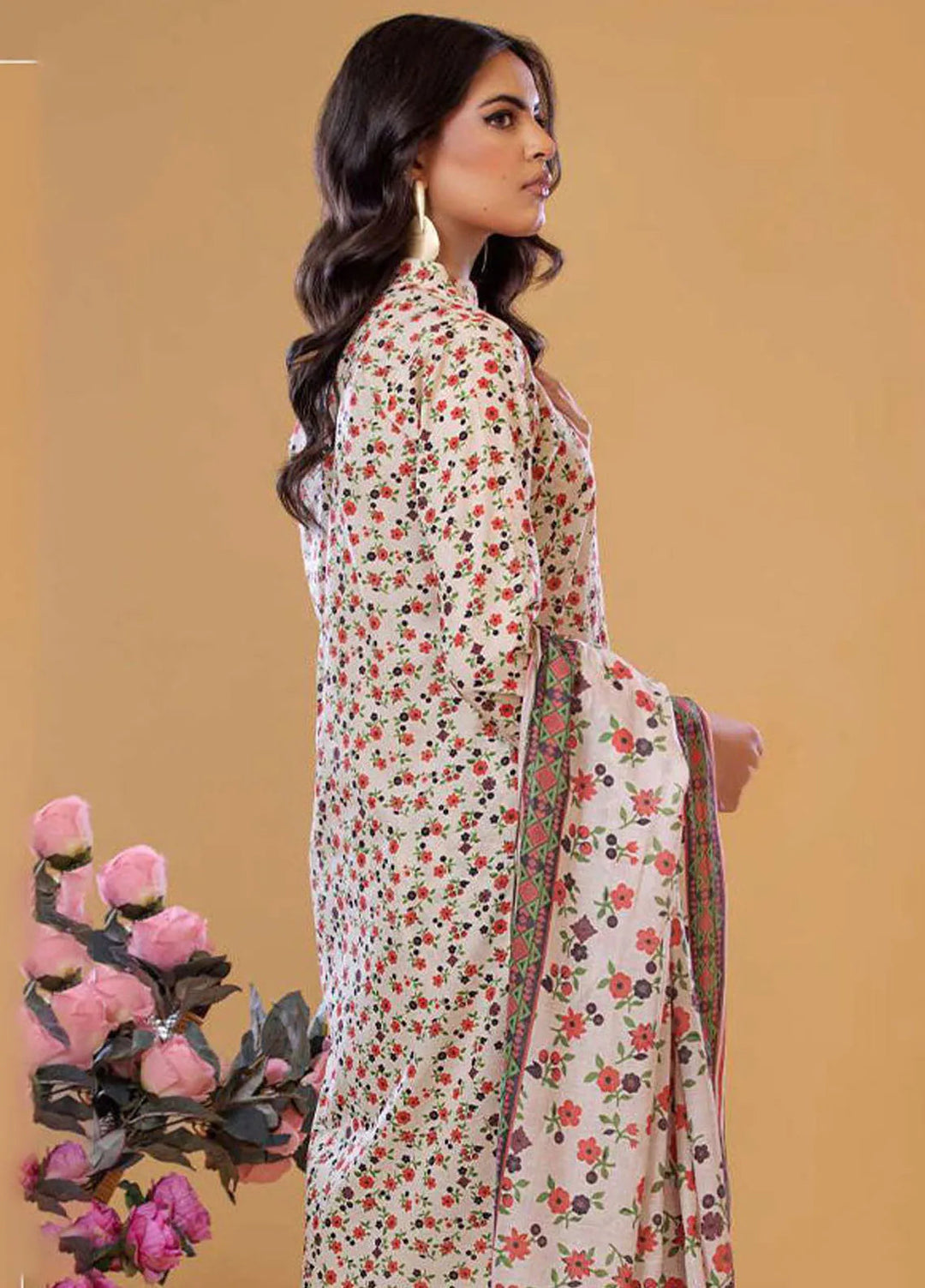 Rabea By Shariq Textile Printed Lawn Suit Unstitched 3 Piece SQT24R ST 7 - Summer Collection