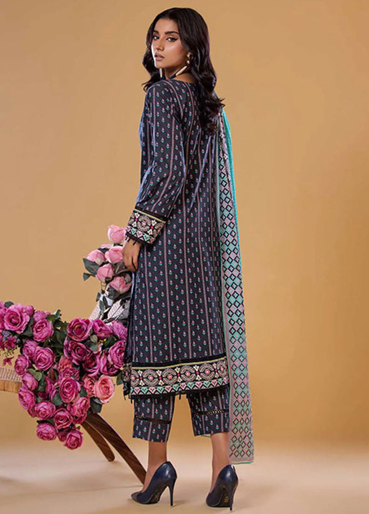 Rabea By Shariq Textile Printed Lawn Suit Unstitched 3 Piece SQT24R ST 8 - Summer Collection