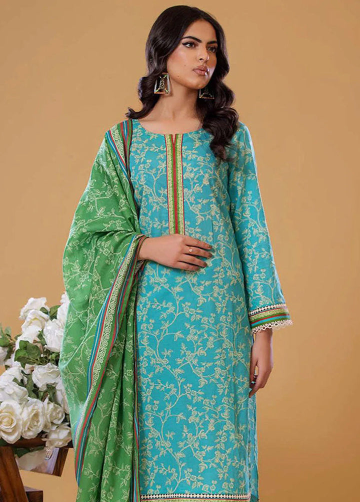 Rabea By Shariq Textile Printed Lawn Suit Unstitched 3 Piece SQT24R ST 9 - Summer Collection