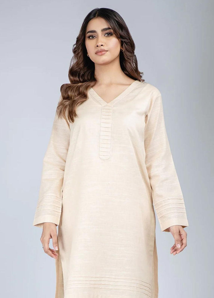 Rabia's Textiles Pret Plain Lawn 2 Piece Suit RTW2P3S Beige Ode